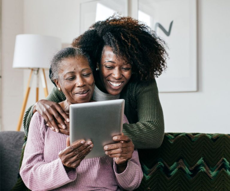 Caregiver assisting veteran