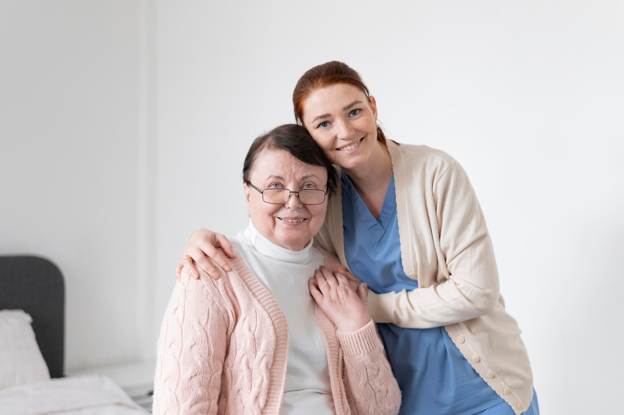 Caregiver with elderly woman